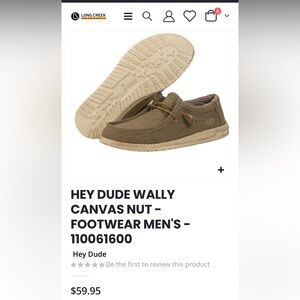 Hey Dude  canvas nut Sz 14 mens